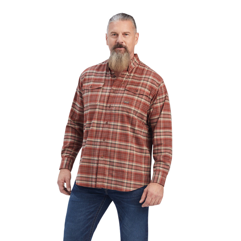 Ariat Mens Rebar Flannel DuraStretch Work Shirt
