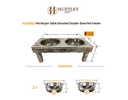 Huntley Equestrian Pet Berjen Elevated Table Double Feeder