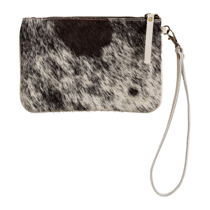 Huntly Equestrian Cowhide Wristlet Handbag