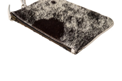 Huntly Equestrian Cowhide Wristlet Handbag