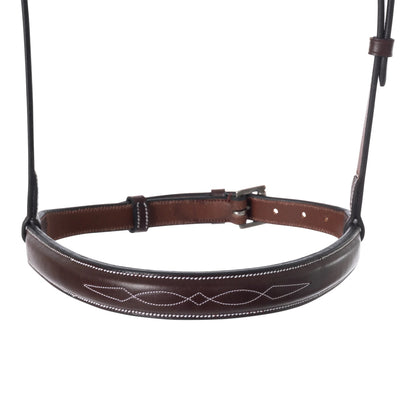 Huntley Equestrian Sedgwick Fancy Stitched Raised Chain Noseband
