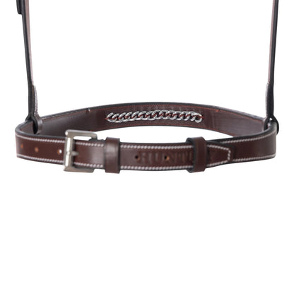 Huntley Equestrian Sedgwick Fancy Stitched Raised Chain Noseband