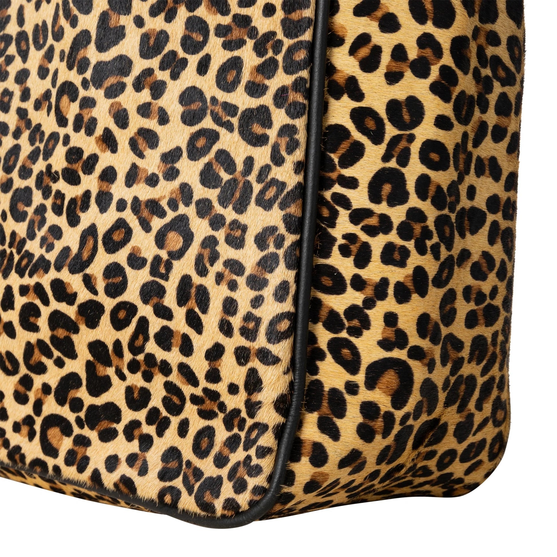 Huntley Equestrian Leopard Hair On Hide Leather Handbag