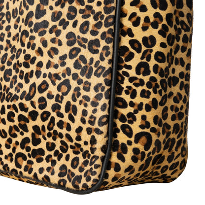 Huntley Equestrian Leopard Hair On Hide Leather Handbag