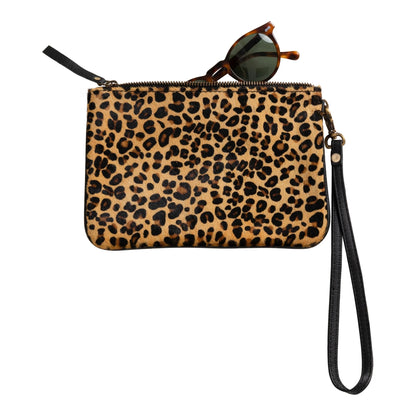 Huntley Equestrian Hair on Hide Leather Wristlet Clutch Purse