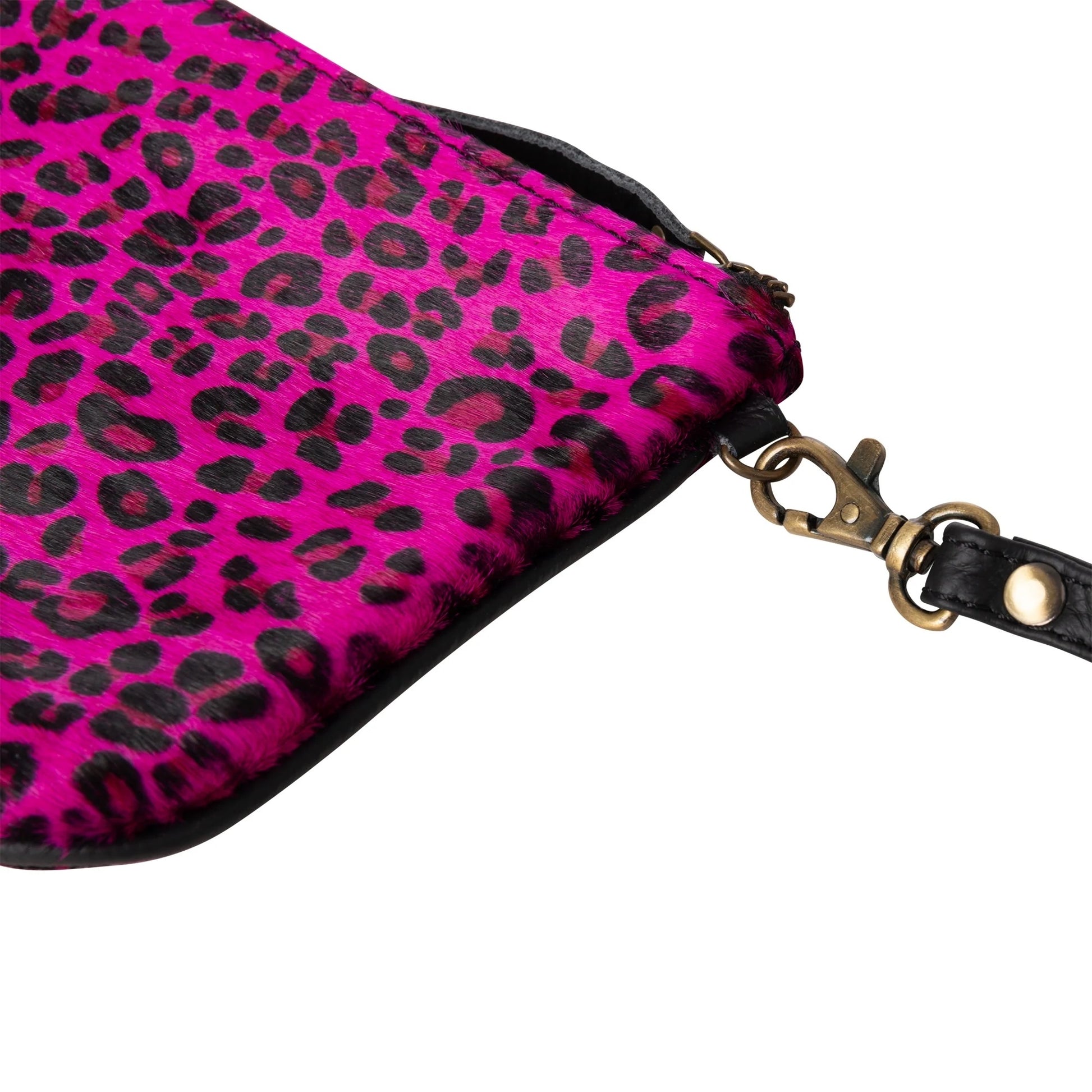 Huntley Equestrian Hair on Hide Leather Wristlet Clutch Purse