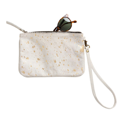 Huntley Equestrian Hair on Hide Leather Wristlet Clutch Purse