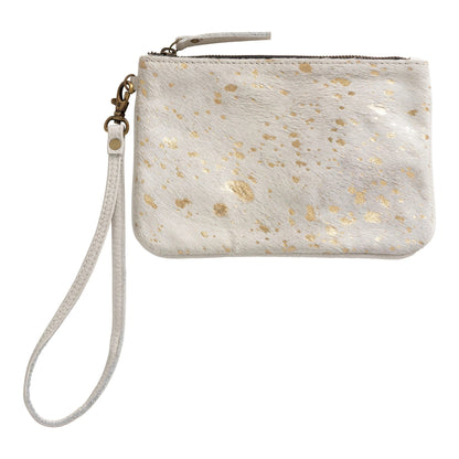 Huntley Equestrian Hair on Hide Leather Wristlet Clutch Purse