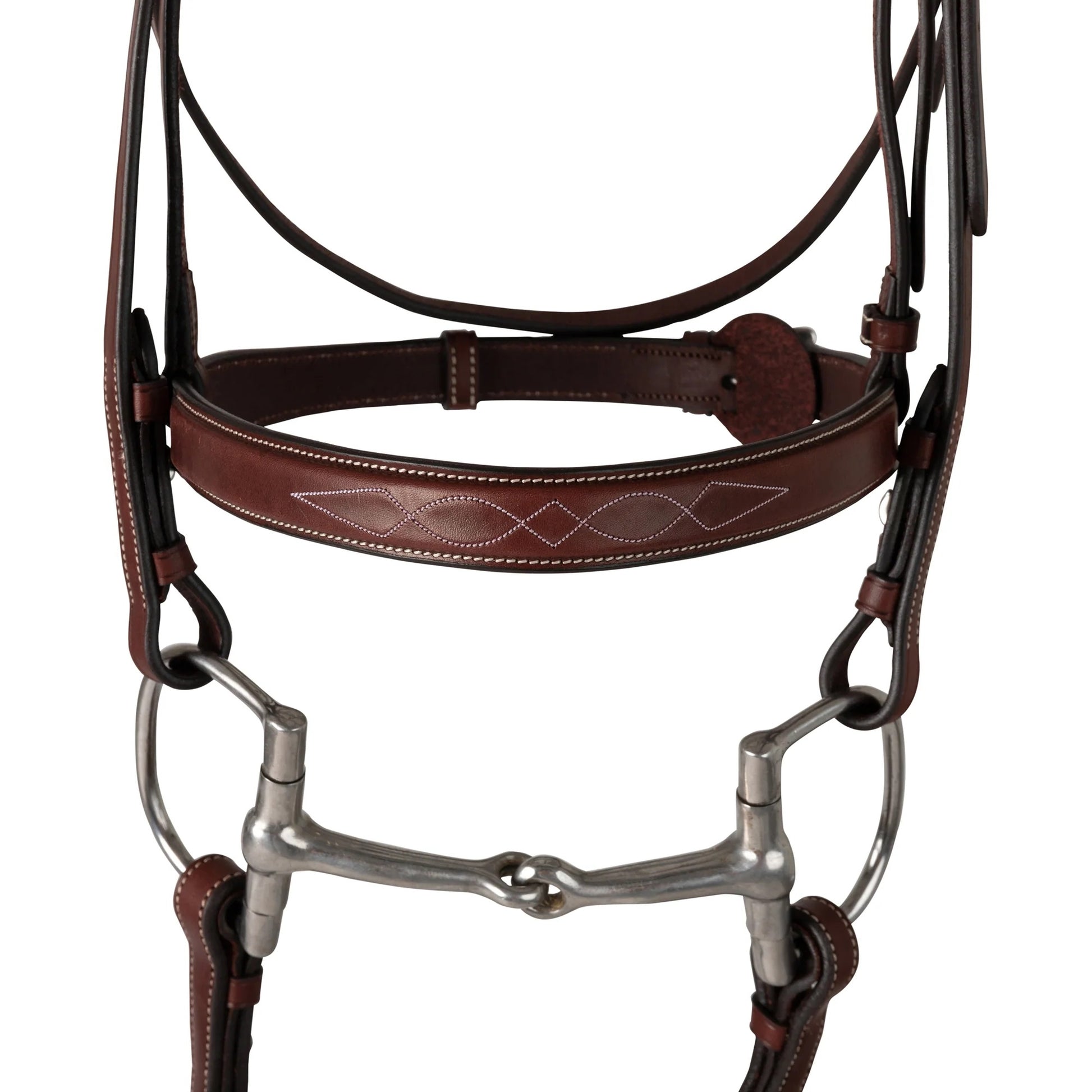 Huntley Equestrian Classic Fancy Stitched Hunter Bridle with Reins