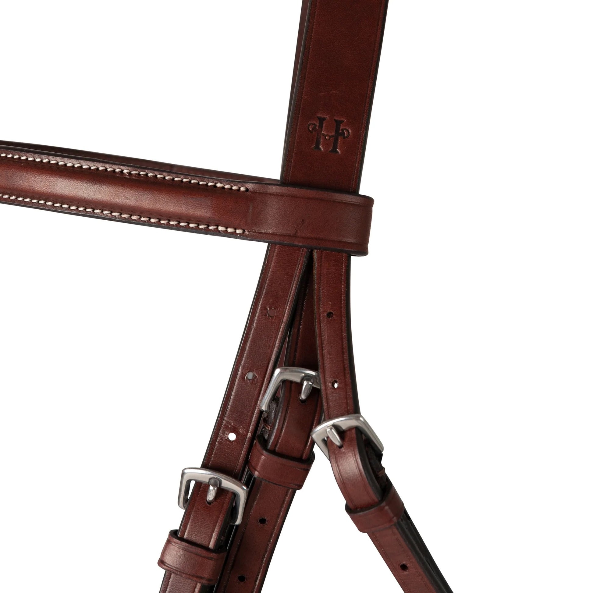 Huntley Equestrian Classic Fancy Stitched Hunter Bridle with Reins
