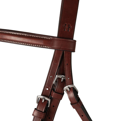 Huntley Equestrian Classic Fancy Stitched Hunter Bridle with Reins