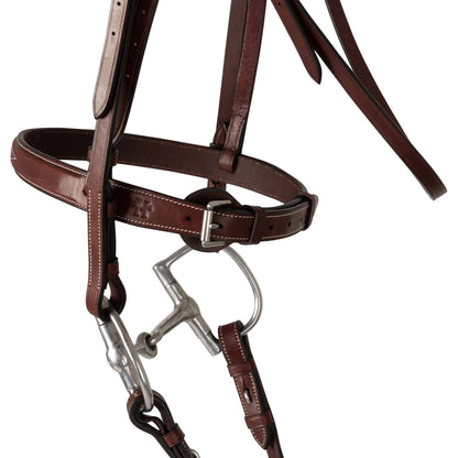 Huntley Equestrian Classic Fancy Stitched Hunter Bridle with Reins