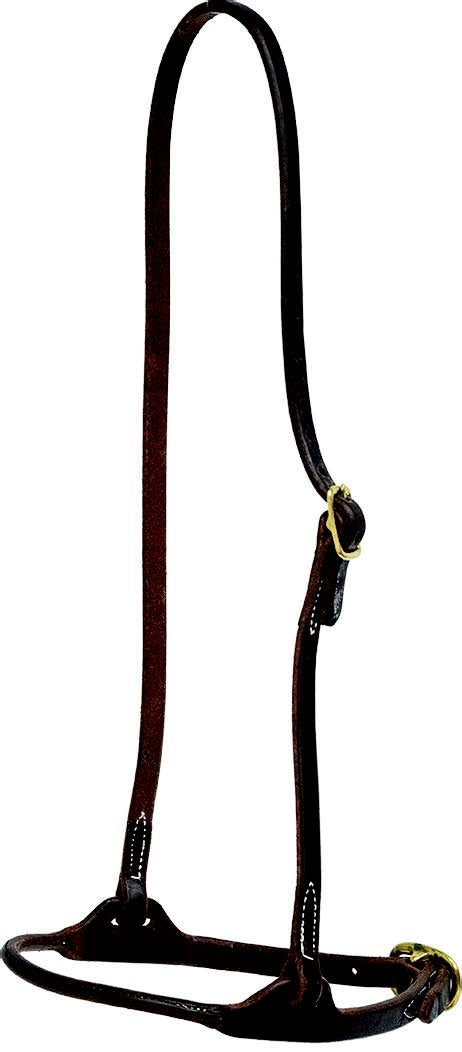 Mustang Flat Nose Caveson with Solid Brass Hardware