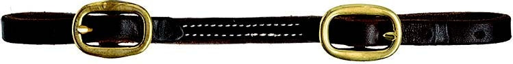 Mustang Double & Stitched Curb Strap with Solid Brass Hardware