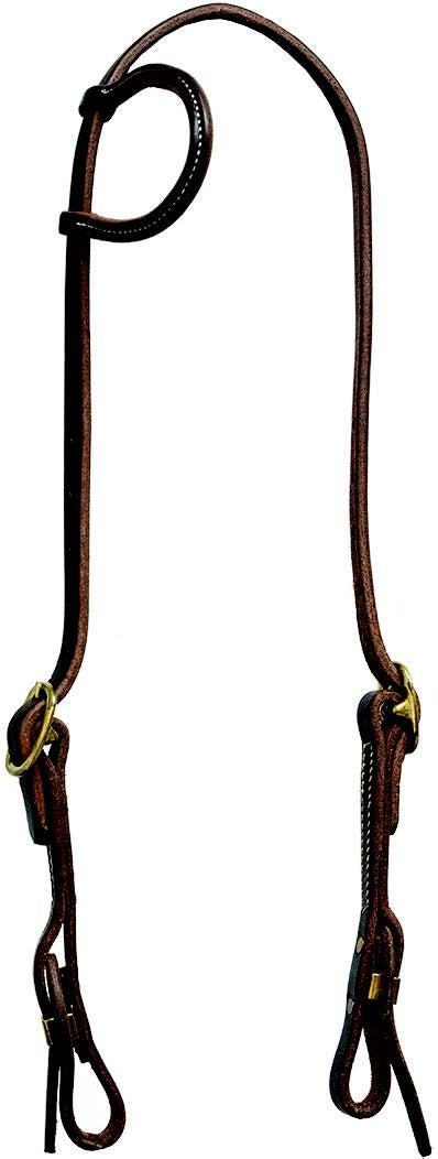 Mustang Slip Ear Headstall Double Solid Brass Buckles with Quick Change Ends