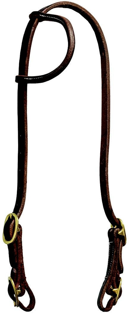 Mustang Slip Ear Headstall with Four Solid Brass Buckles