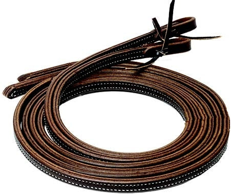 Mustang Double & Stitched Split Reins with Waterloop Ties