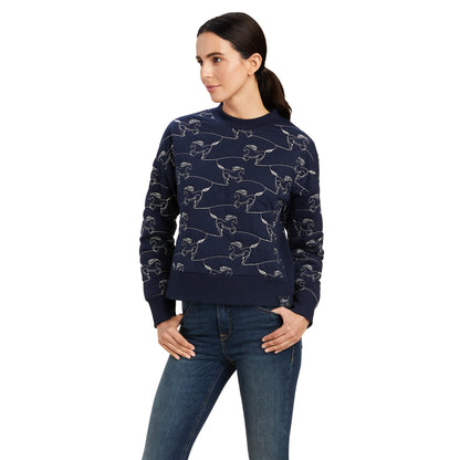 Ariat Ladies Contour Equine Crew Sweatshirt