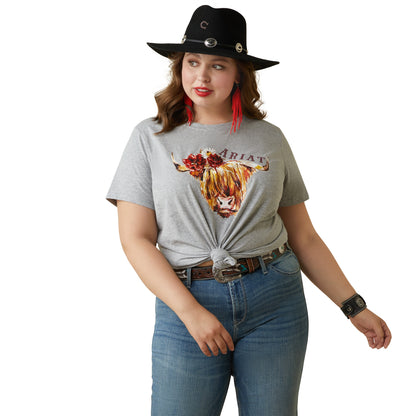 Ariat Ladies REAL Highlander Rose Tee Shirt