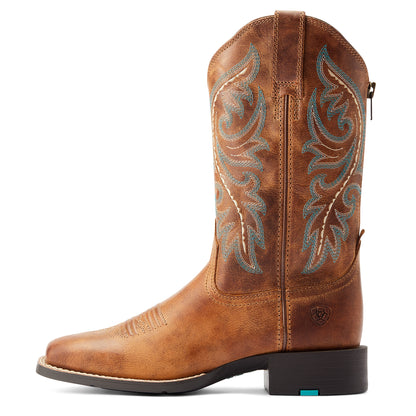 Ariat Ladies Round Up Back Zip Western Boots