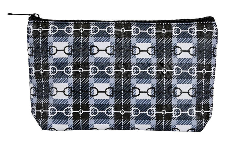 AWST Int'l Snaffle Bit Plaid Cosmetic Pouch