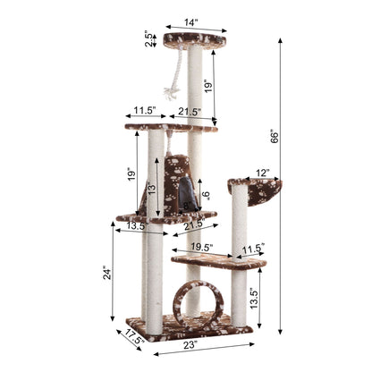 Armarkat A6601 Real Wood Classic Cat Tree with Paws