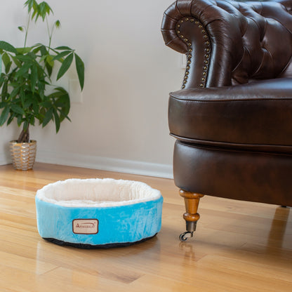 Armarkat Soft Plush Round Donut Cat Bed