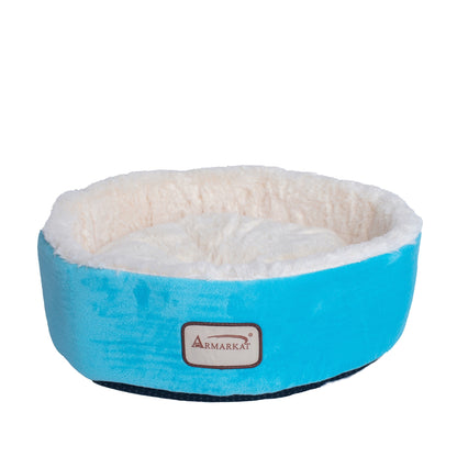 Armarkat Soft Plush Round Donut Cat Bed