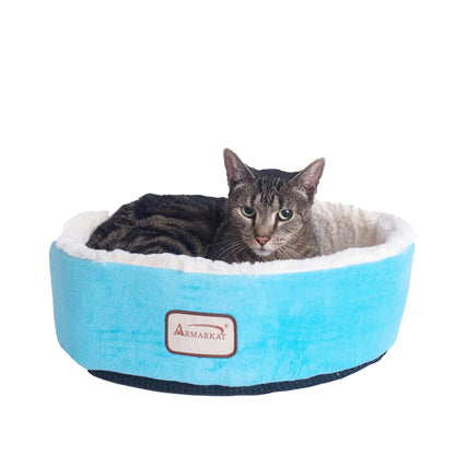 Armarkat Soft Plush Round Donut Cat Bed