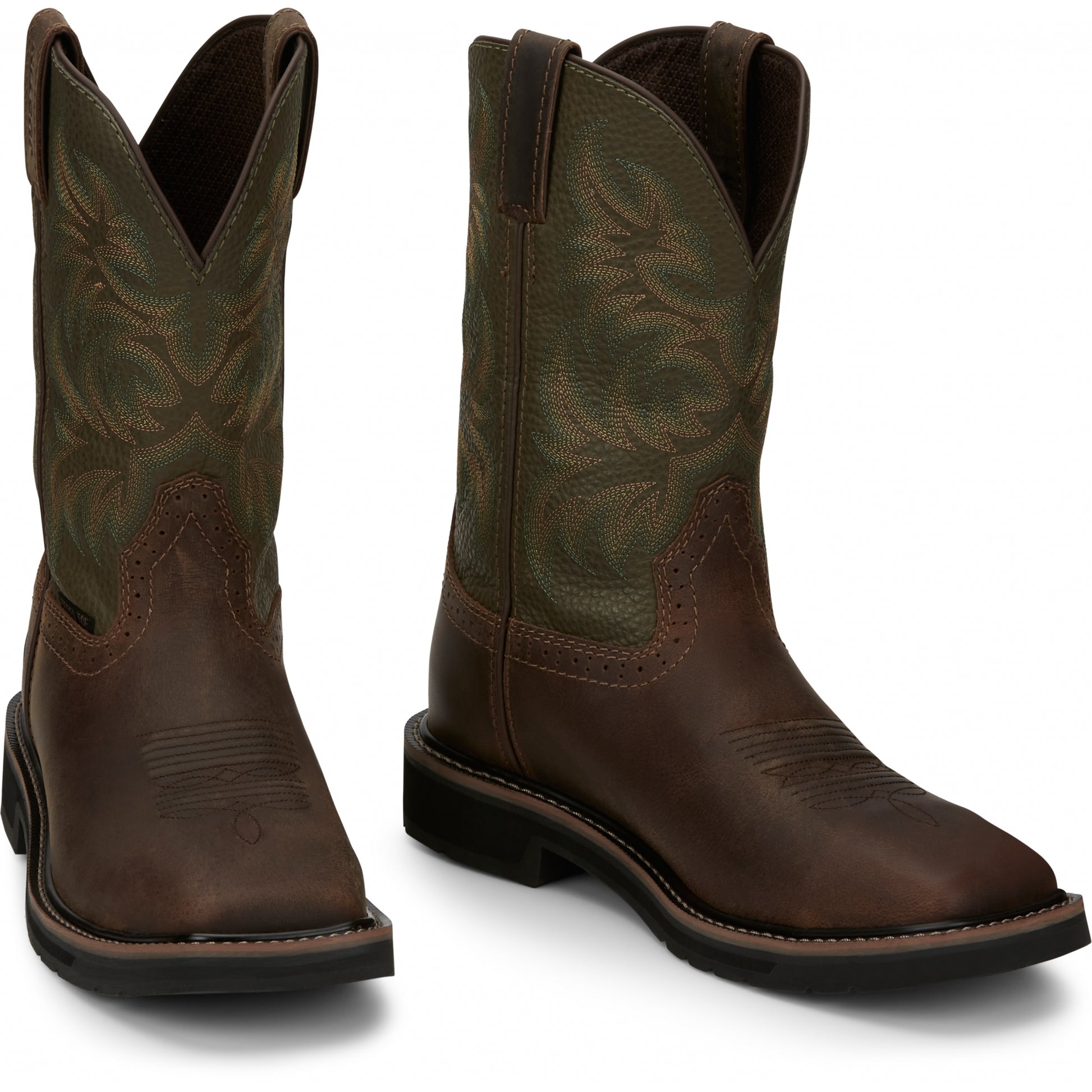 Justin Mens Driller 11" Steel Toe Boots