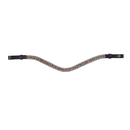 Horze Brackley V-Shaped Browband with Crystals