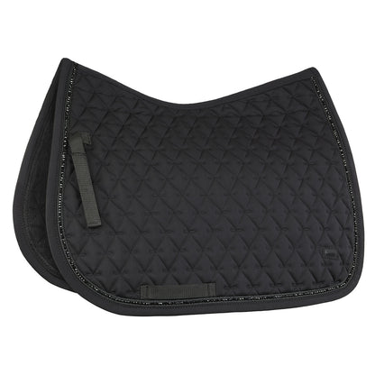 Horze Noir Jumping Saddle Pad with Black Pearls