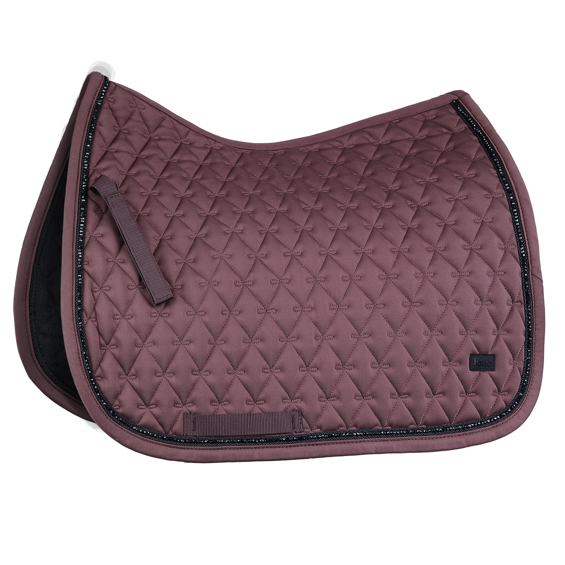 Horze Noir Jumping Saddle Pad with Black Pearls