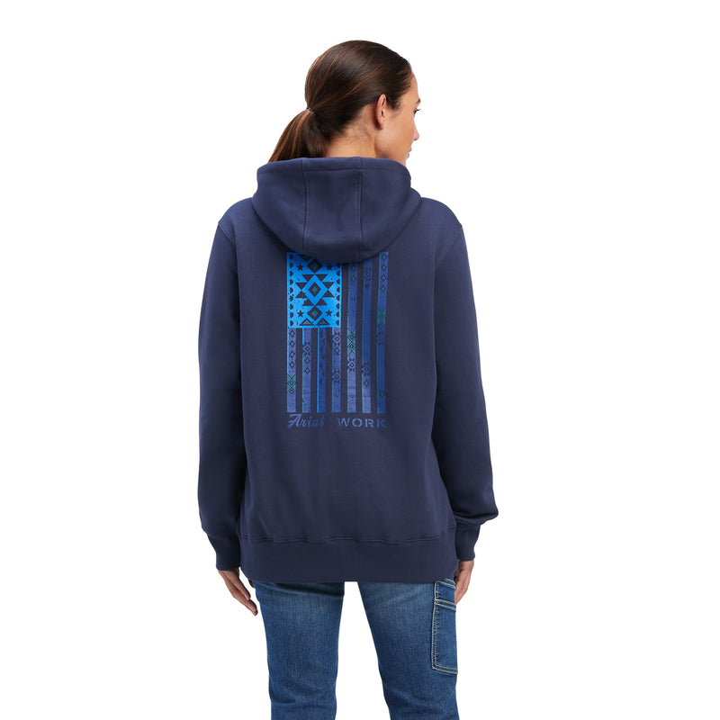 Ariat Ladies Rebar Aztec Flag Graphic Hoodie