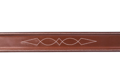 Huntley Sedgwick Fancy Stitched 1-3/8" Inch Wide Noseband