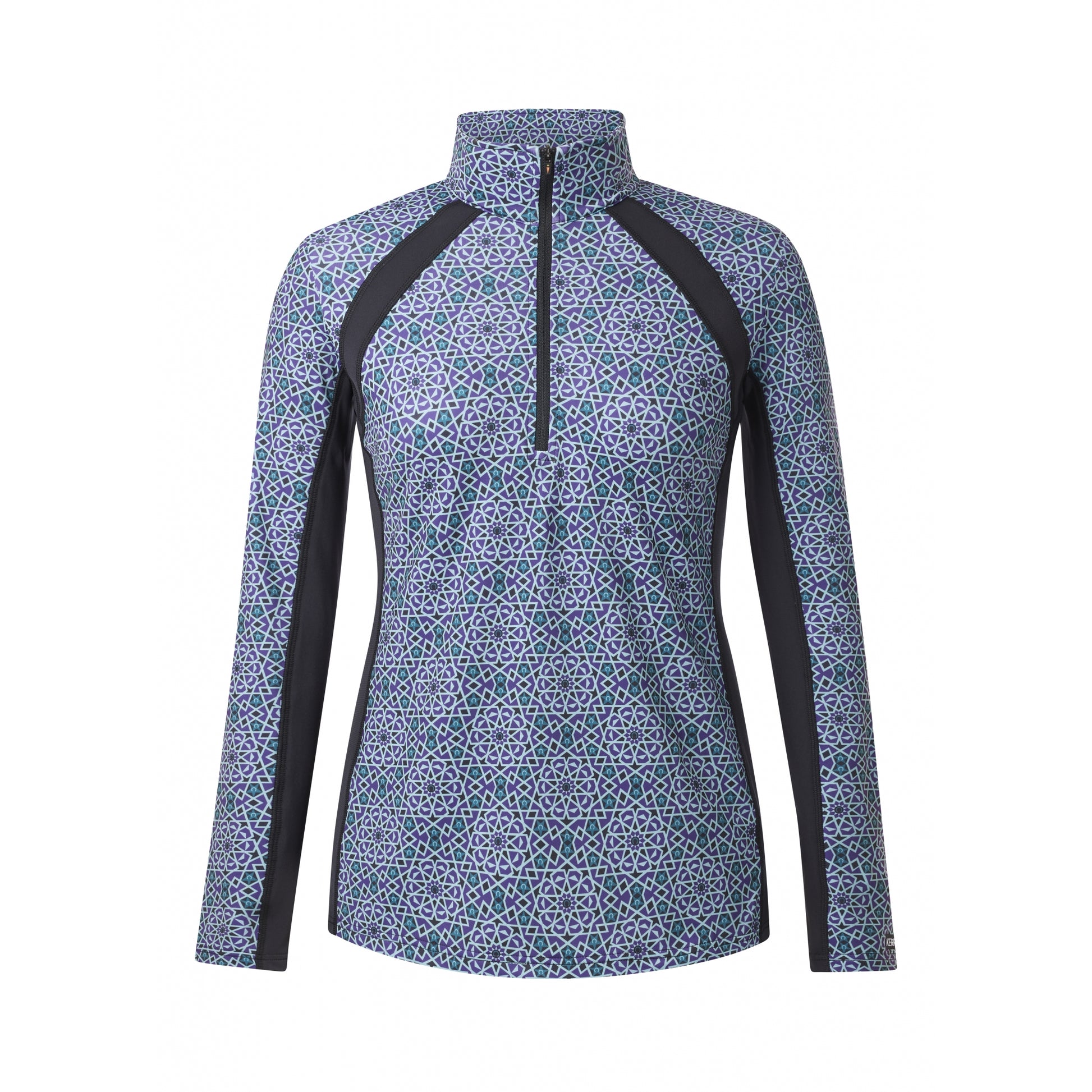 Kerrits Ladies Rail Side Quarter Zip Tech Top - Print