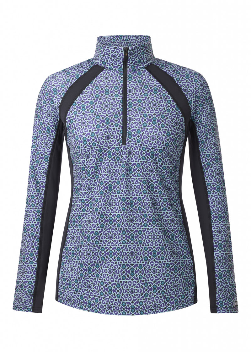 Kerrits Ladies Rail Side Quarter Zip Tech Top - Print