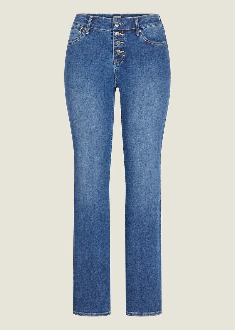 EQL by Kerrits Ladies In Motion Button Fly Straight Leg Jeans