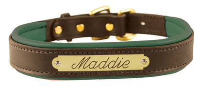 Perri's Personalized Padded Leather Dog Collar