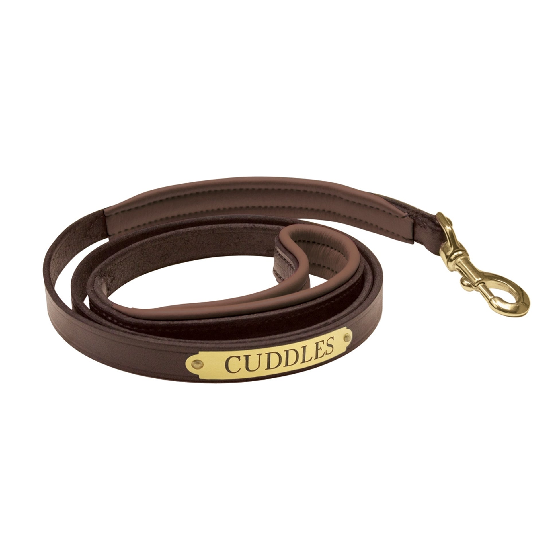 Perri's Personalized Padded Leather Dog Leash