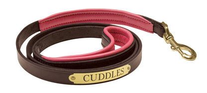 Perri's Personalized Padded Leather Dog Leash