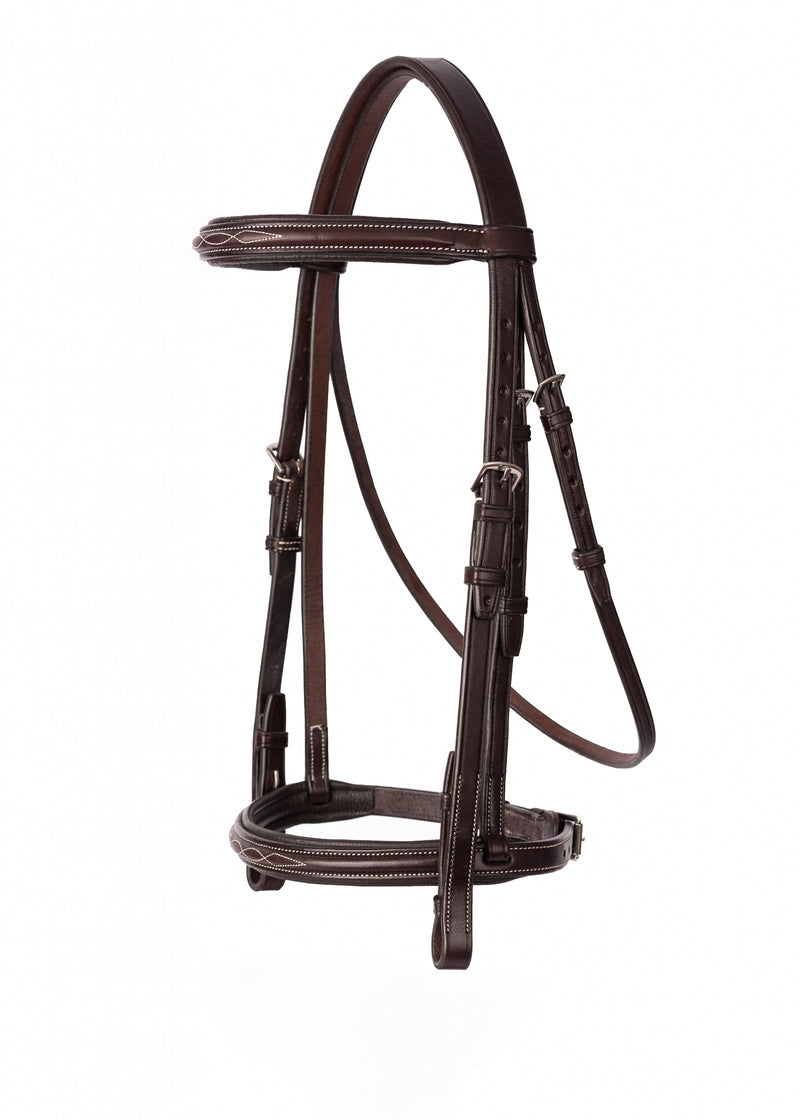 74HS Grande Bride Western Cuir Bitless Bitfree avec rênes 74HS Grande Bride Western Cuir Bitless Bitfree avec rênes