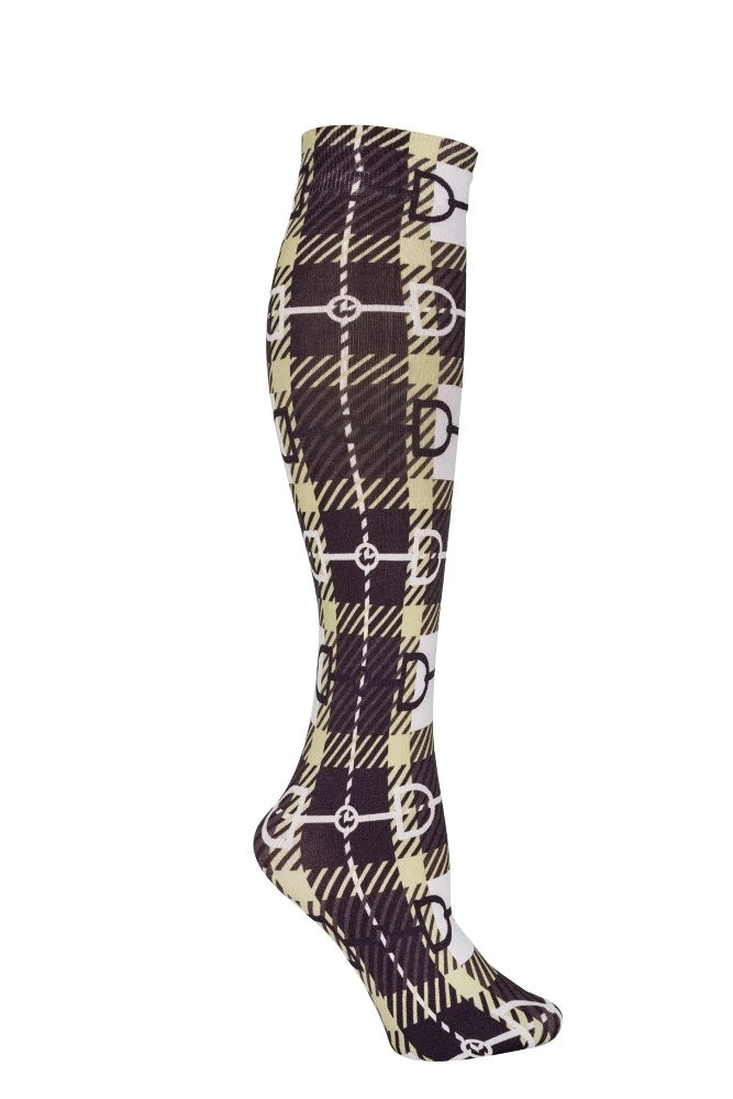 AWST Int'l Ladies Snaffle Bit Plaid Socks