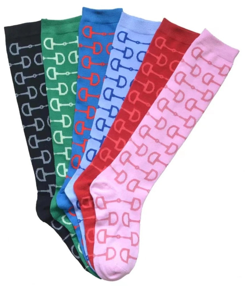 AWST Int'l Snaffle Bits Knee Socks- 6 Pack