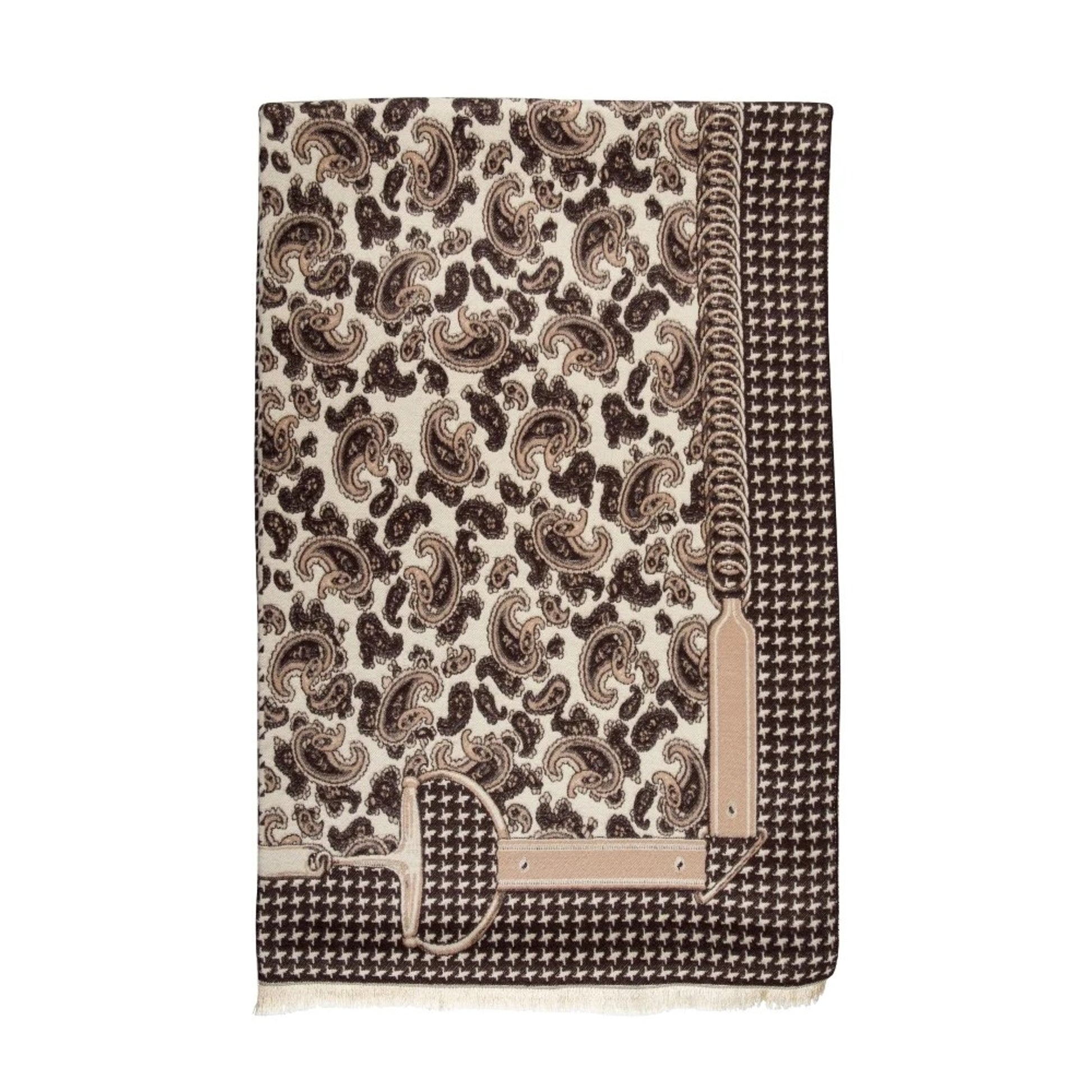 AWST Int'l Acrylic Cashmere Snaffle Bit and Houndstooth Scarf/Shawl