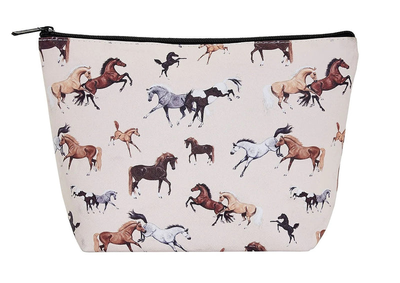 AWST Int'l "Lila" Horses All Over Cosmetic Pouch