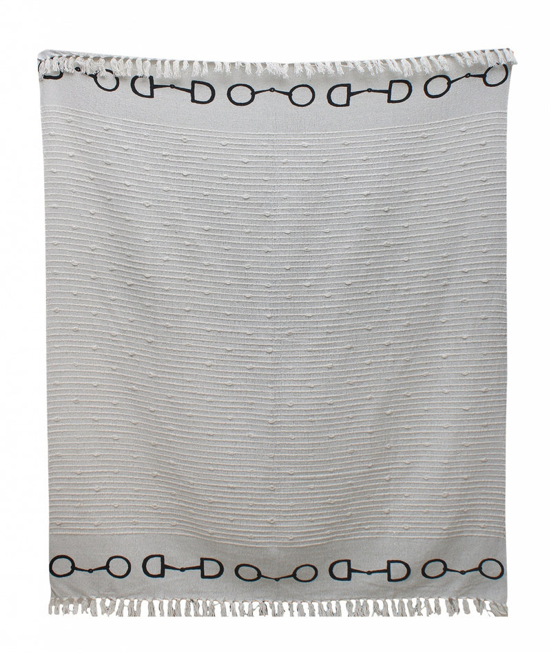 Awst Int'l Lila Snaffle Bit Cotton Throw