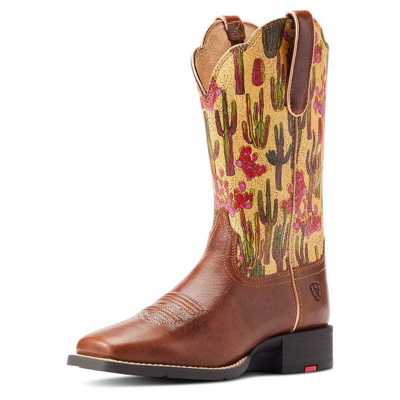 Ariat Ladies Round Up Wide Square Toe Western Boots