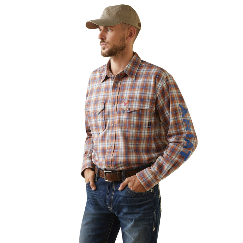 Ariat Mens FR Bentley Logo Snap Work Shirt