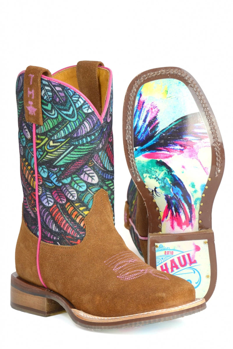 Tin Haul Childs Hummingbird Sole Sq Toe Boots